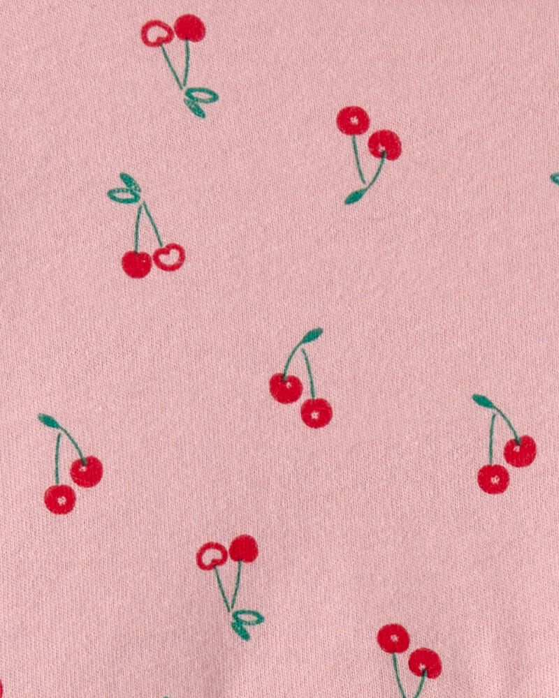 Baby Girl Cherry Long-Sleeve Knit Dress - Pink, image 3 of 4 slides