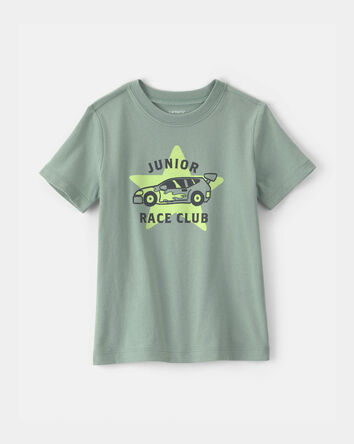 Tout-petit gar&ccedil;on - T-shirt &agrave; imprim&eacute; &laquo;Junior Race Club&raquo; - Vert, 
