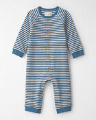 Baby Organic Cotton Waffle Knit Jumpsuit, image 1 of 5 slides