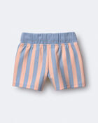 Toddler City Park&trade; Short in Stripes - Blue/Pink, image 5 of 6 slides