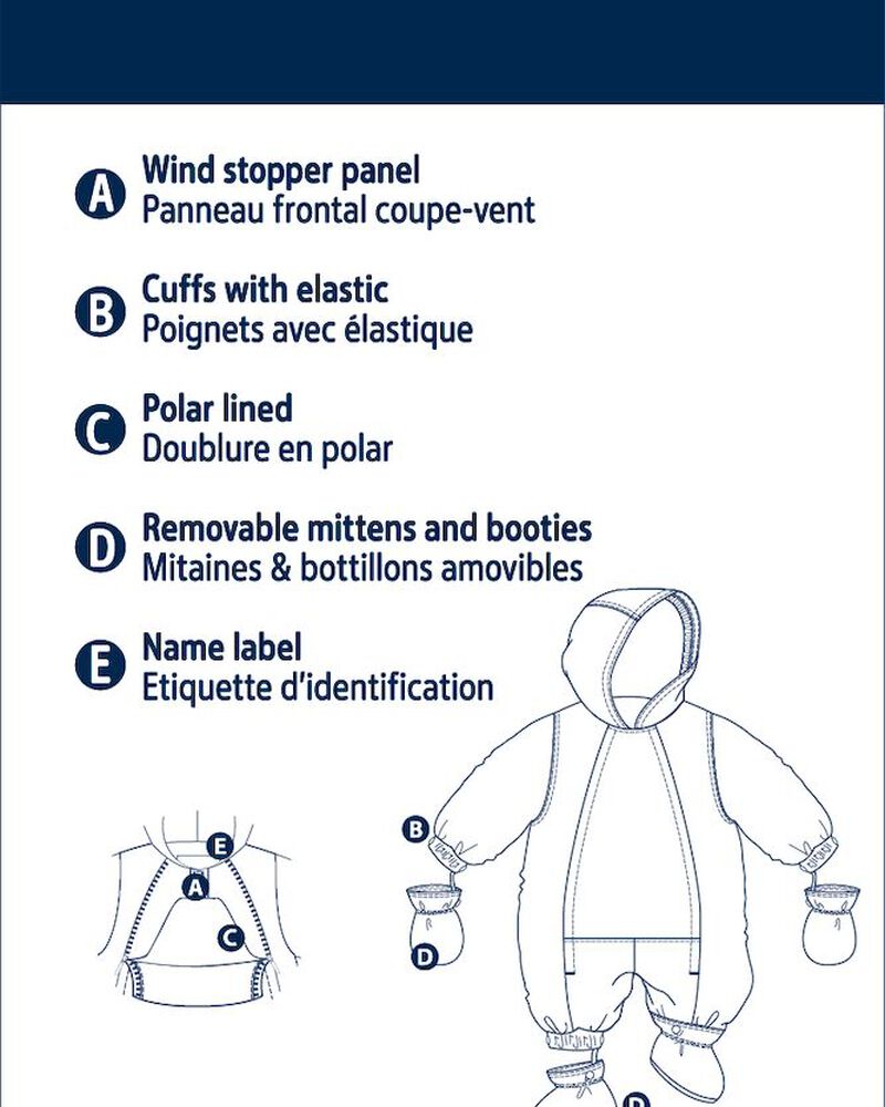 Baby 1-Piece Snowsuit, image 6 of 6 slides