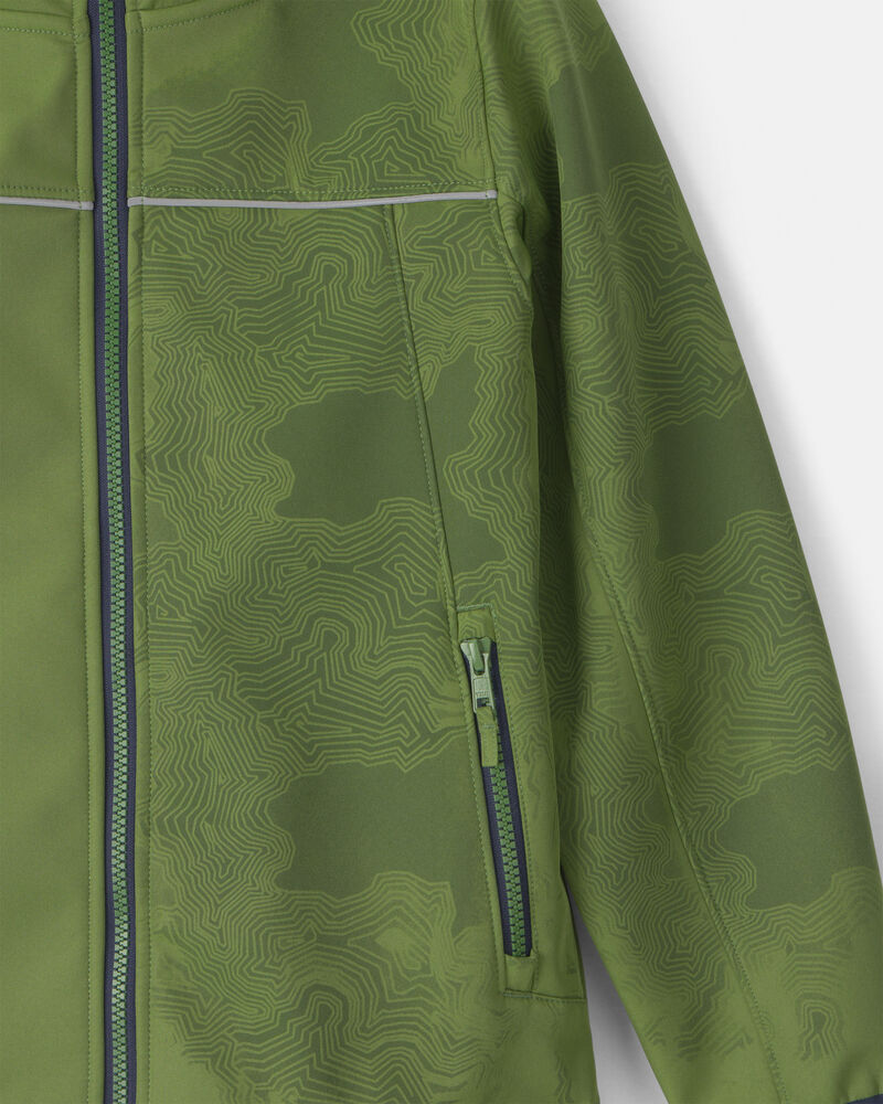 Boys Colour Changing Rain Jacket - Green, image 2 of 5 slides