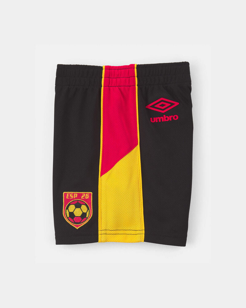 Ensemble 2 pi&egrave;ces chandail de soccer et short Umbro de l&rsquo;Espagne pour tout-petit - Rouge/Jaune/Noir, image 7 sur 10 diapositives