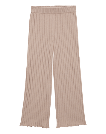Kid Sweater Knit Pull-On Flare Pants - Brown, 