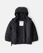 Toddler Boy Midweight Packable Puffer - Black, image 2 of 4 slides