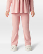 Toddler Girl Cotton Flare Active Pants - Pink, image 3 of 6 slides