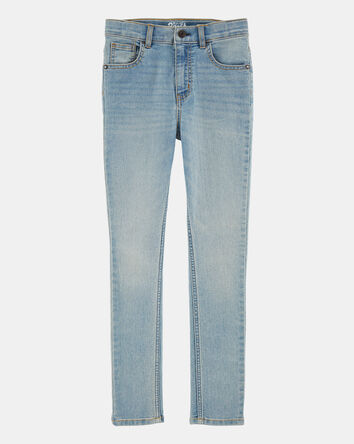 Kid Light Blue Wash Skinny-Leg Jeans, 