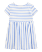 Toddler Striped Short-Sleeve Dress, image 2 of 4 slides