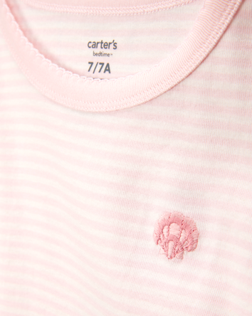 Kid Shell Print Snug Fit Cotton 4-Piece Pyjamas, 