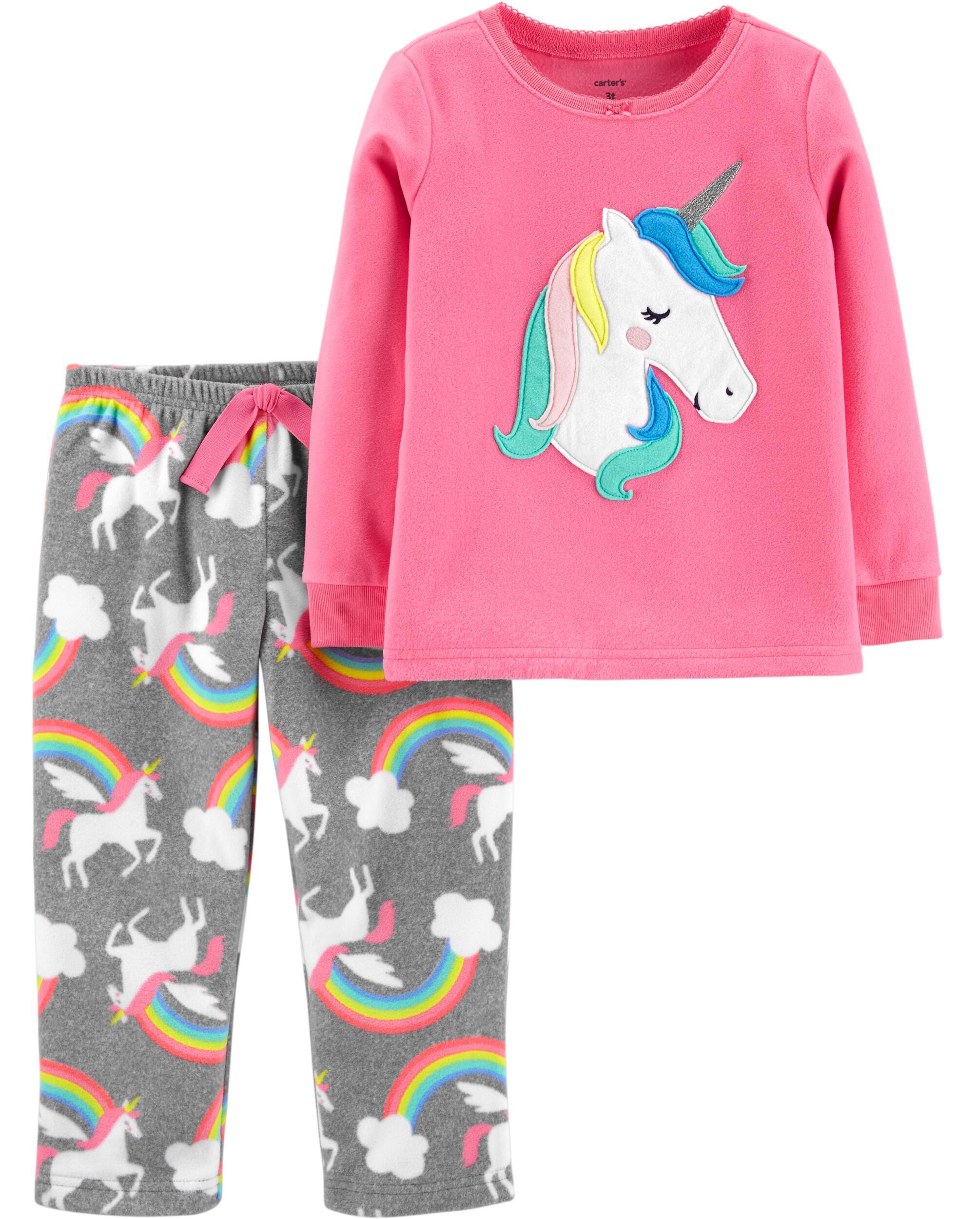 carters unicorn fleece pajamas
