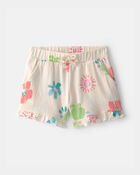 Toddler Girl Ruffle-Trim Floral Fashion Shorts, image 1 of 4 slides