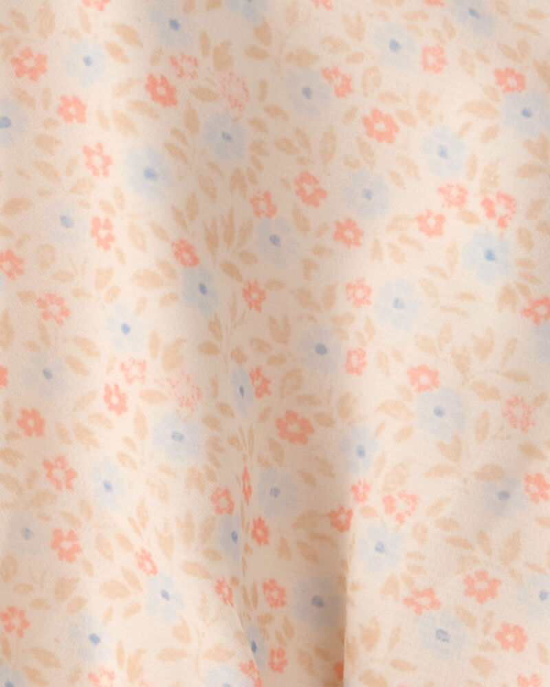 Girls Floral Smocked Dress - Pink, image 4 of 5 slides