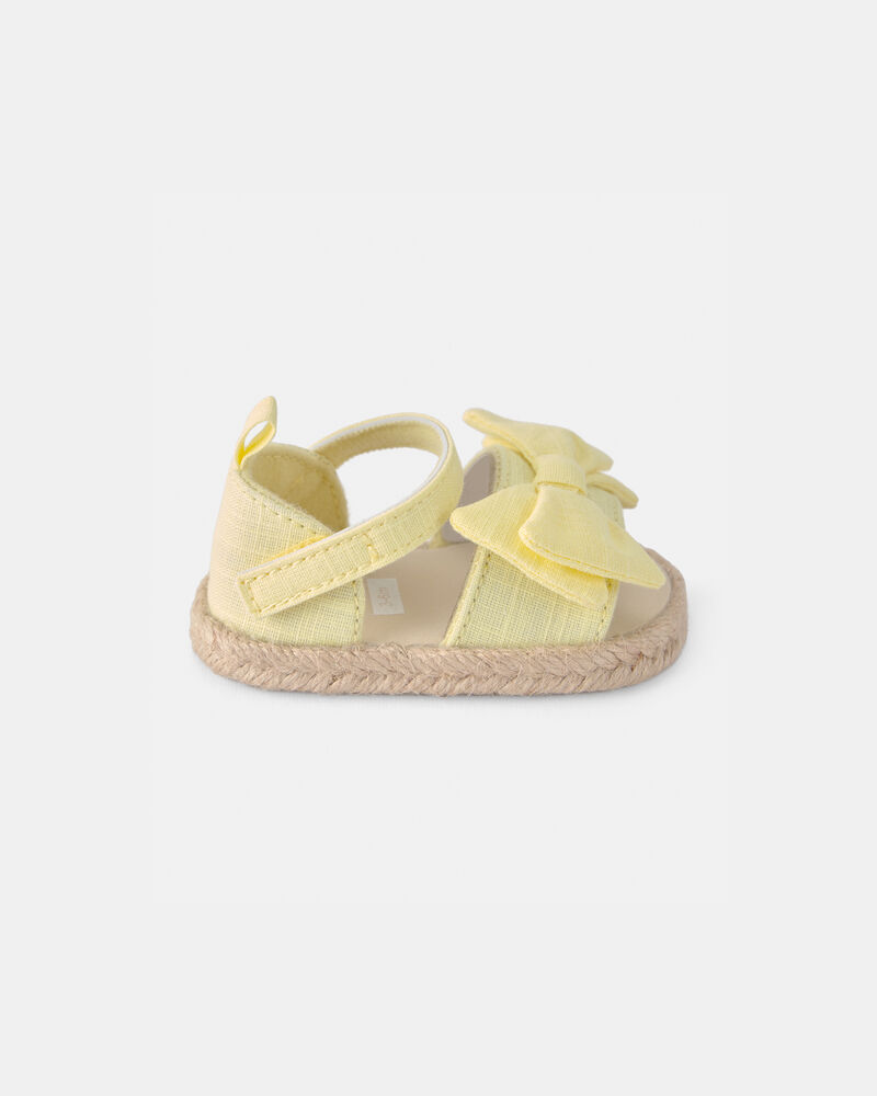 Baby Girl Bow Sandals - Yellow, image 2 of 6 slides