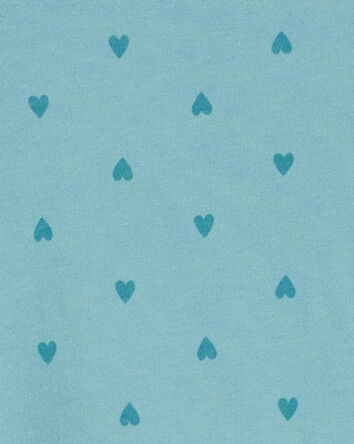 Enfant T-shirt péplum à manches longues en jersey à motifs de cœurs, 