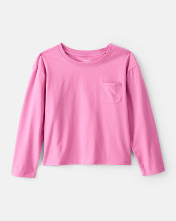 Girls Long-Sleeve Top - Pink, 