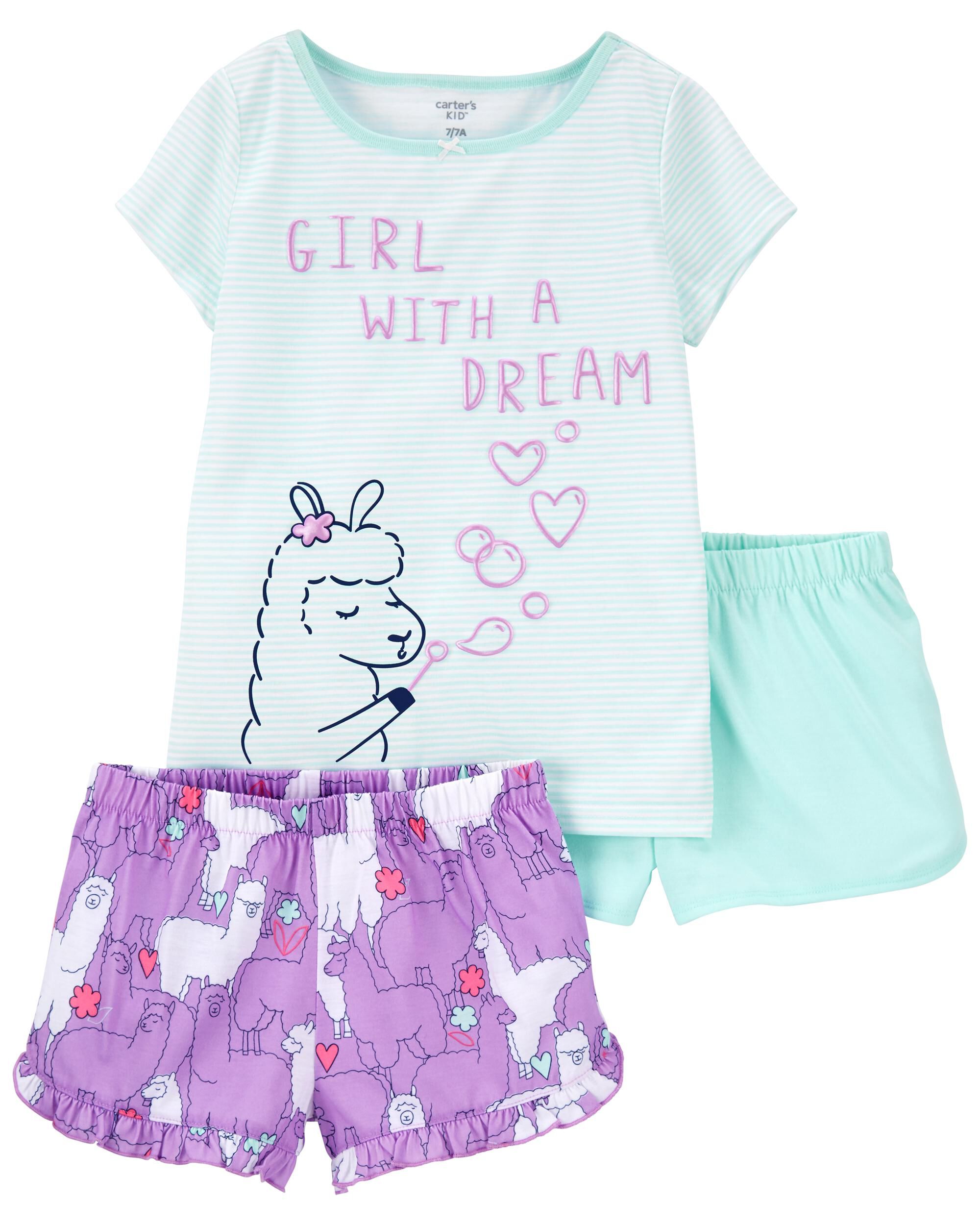 Girls loose fit pajamas clearance