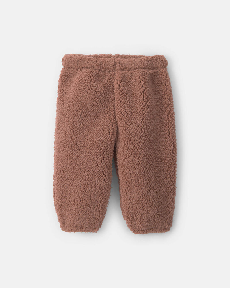 Baby Boy 3-Piece Dog Teddy Fleece Layering Set - Brown, image 2 of 5 slides