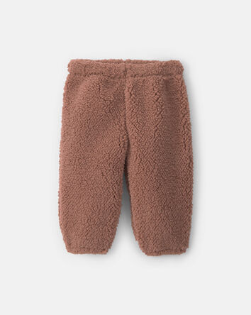 Baby Boy 3-Piece Dog Teddy Fleece Layering Set - Brown, 