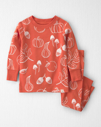 Baby 2-Piece Organic Cotton Pyjamas in Autumn Gourds, 