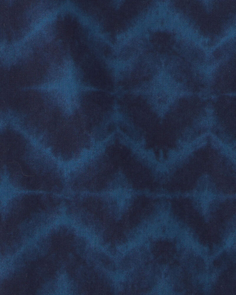 Gar&ccedil;ons - Chemise boutonn&eacute;e &agrave; manches courtes &agrave; motif g&eacute;om&eacute;trique - Bleu, image 2 sur 2 diapositives