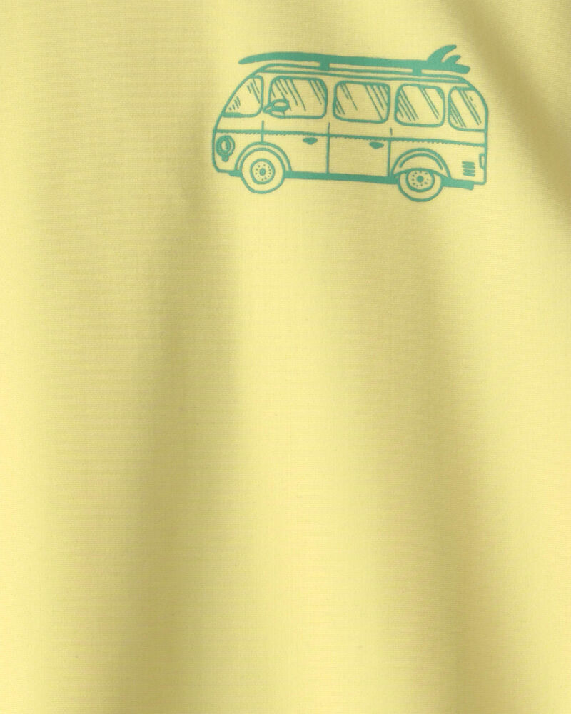 Boys Van Solid Short-Sleeve Rashguard - Yellow, image 3 of 4 slides