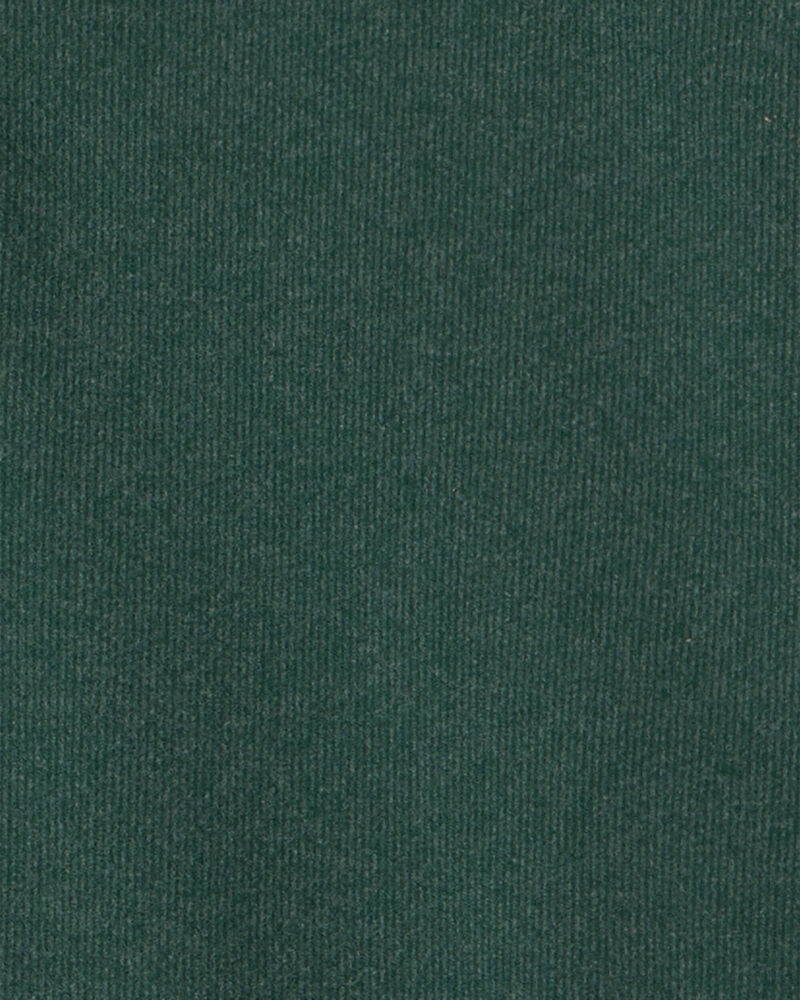 Boys Quarter-Zip Rib Pullover Sweatshirt - Green, image 2 of 3 slides