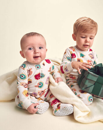 Tout-petit - Pyjama ajust&eacute; 2 pi&egrave;ces en DreamPlush &agrave; motif Pixar de No&euml;l &ndash; Ivoire, 
