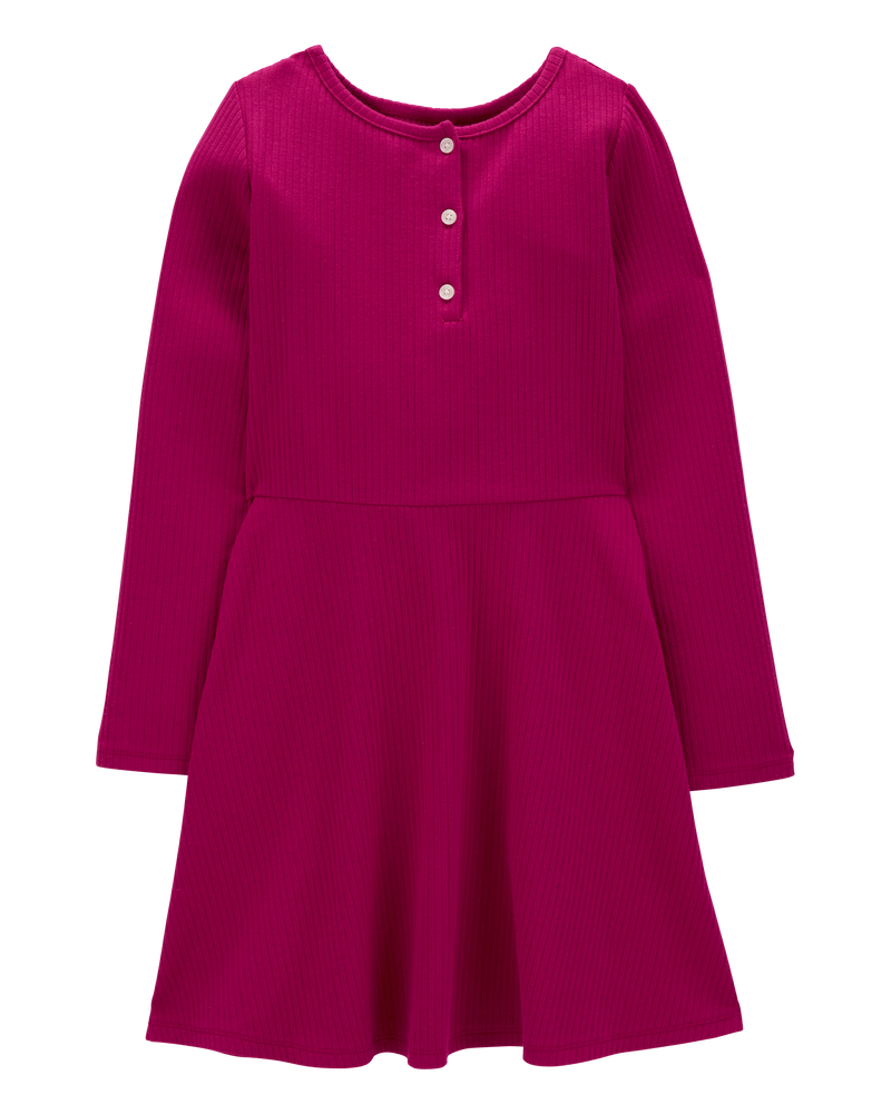 Kids Girls Kid Ribbed Long Sleeve Dress 4 Carter s