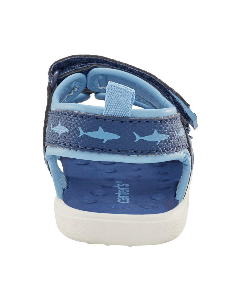 Every Step® First Walker Shark Sandals - Blue, image 3 of 7 slides