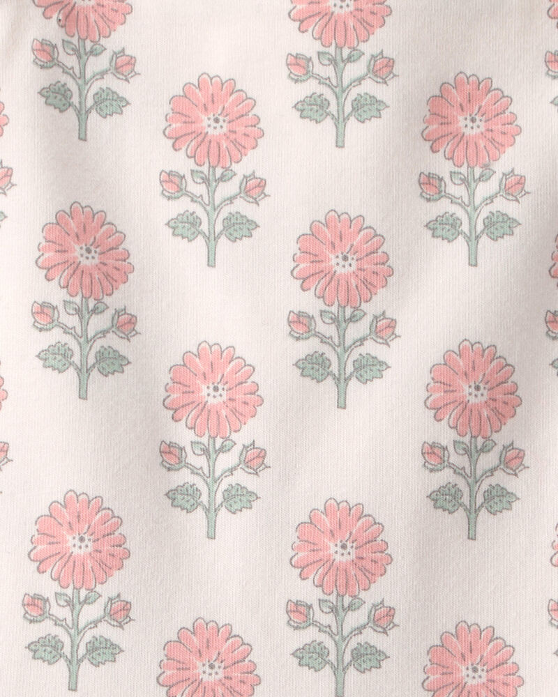 Tout-petit fille - Robe &agrave; volants en coton biologique &agrave; imprim&eacute; p&eacute;tales et boutons de rose, image 4 sur 4 diapositives