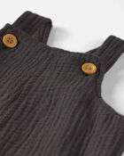 Baby Organic Cotton Gauze Shortalls, image 3 of 5 slides
