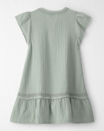 Girls Organic Cotton Gauze Dress, 