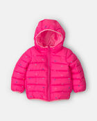 Toddler Girl Midweight Packable Puffer- Pink
, image 1 of 4 slides