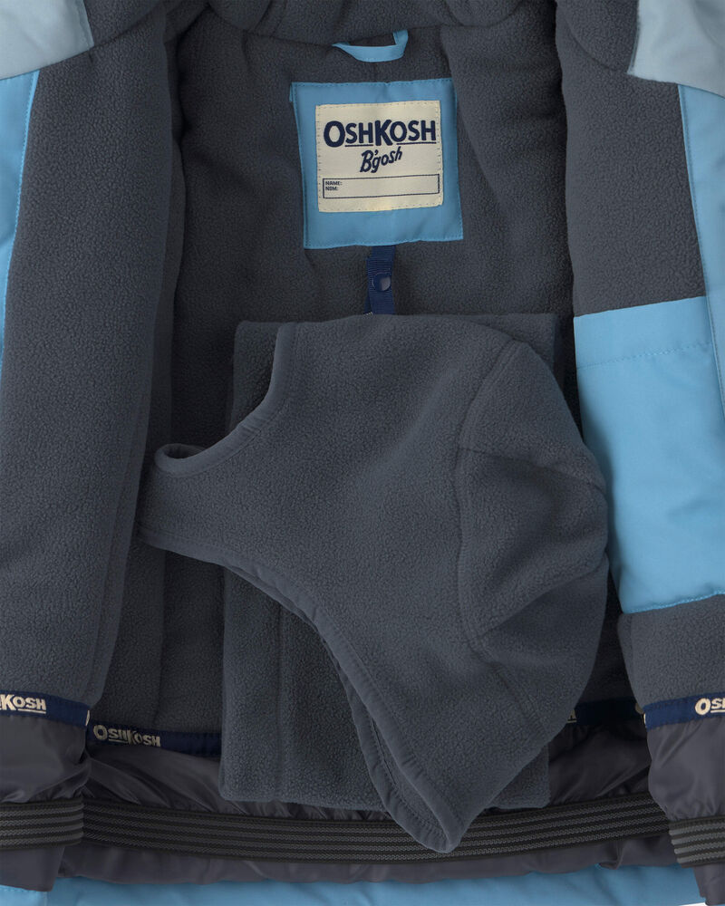 Toddler Boy 2 Piece Snowsuit With Chest Pocket- Grey, image 5 of 13 slides