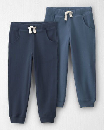 Tout-petit - Emballage 2 pantalons en tricot gaufr&eacute; de coton biologique, 