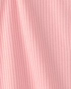 Baby Girl Little One' Rib Short-Sleeve Romper - Pink, image 3 of 4 slides