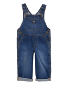 Enfant en bas âge Salopette en denim extensible - Délavage foncé, image 1 sur 5 diapositives