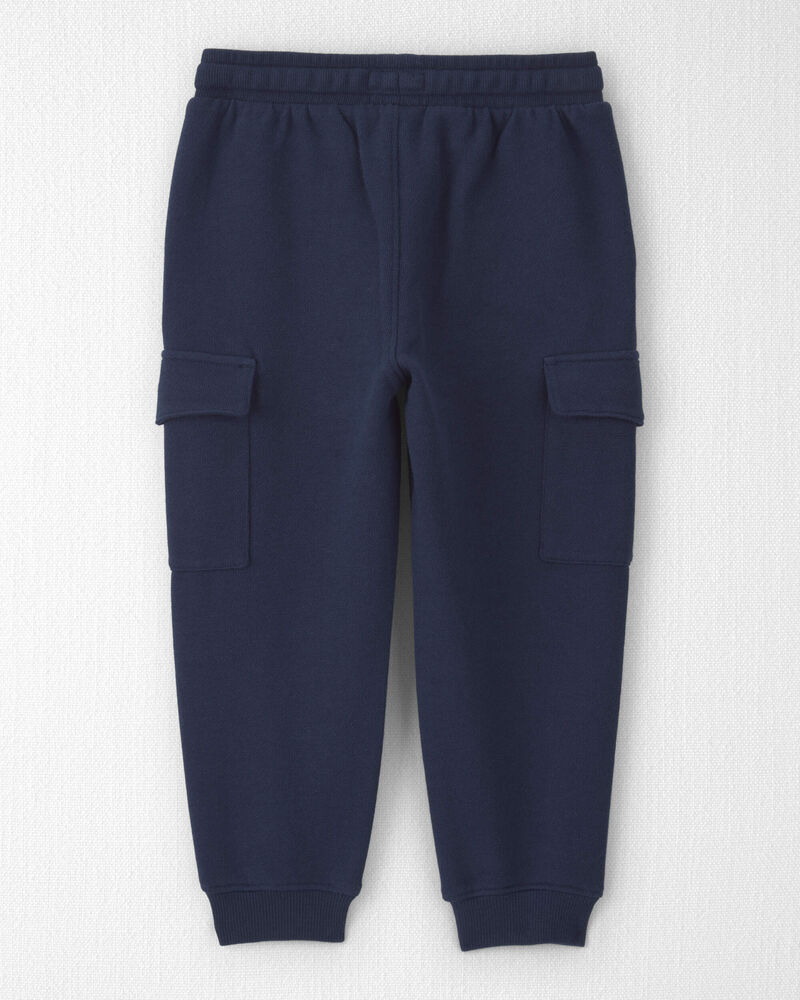 Toddler Boy Organic Cotton French Terry Cargo Pants, image 2 of 6 slides