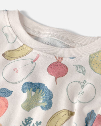 Tout-petit - Ensemble 2 pi&egrave;ces pyjama en coton biologique imprim&eacute; fruits et l&eacute;gumes, 