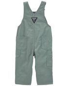 Baby Plaid Lined Lightweight Canvas Overalls, image 2 of 4 slides