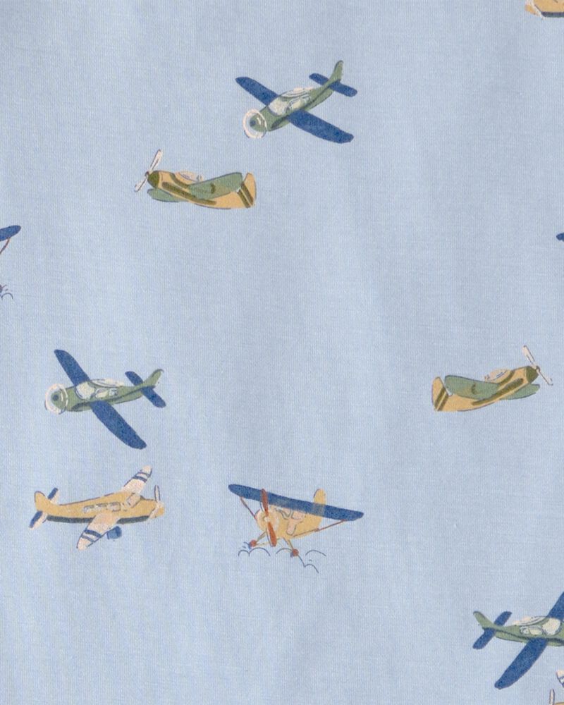Gar&ccedil;ons - Ensemble 2 pi&egrave;ces pyjama PurelySoft &agrave; fermeture &agrave; glissi&egrave;re 2 sens, avion - Bleu, image 4 sur 5 diapositives