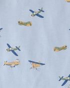 Gar&ccedil;ons - Ensemble 2 pi&egrave;ces pyjama PurelySoft &agrave; fermeture &agrave; glissi&egrave;re 2 sens, avion - Bleu, image 4 sur 5 diapositives