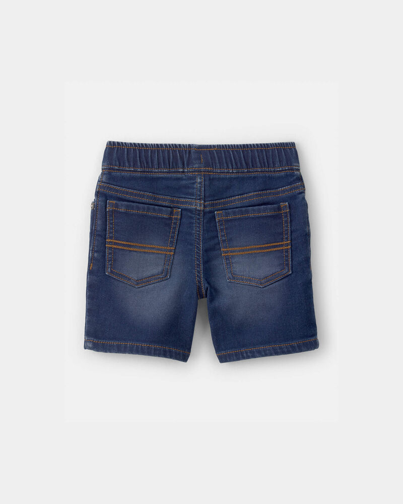 Tout-petit gar&ccedil;on - Short &agrave; cordon de serrage en denim - D&eacute;lav&eacute; fonc&eacute;, image 2 sur 3 diapositives