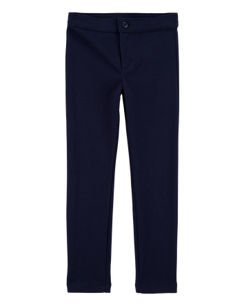 Kid Ponte Knit Uniform Pants - Navy, 
