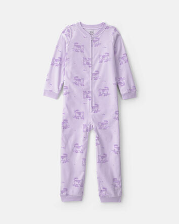 Girls Roller Skating Cat' Long-Sleeve Loose Fit 1-Piece Pyjama, 