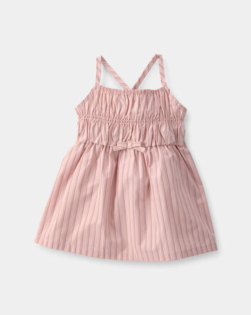 B&eacute;b&eacute; fille - Robe sans manches &agrave; rayures - Rose, 