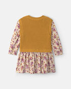 Baby Girl 2-Piece Floral Long-Sleeve Dress Set, image 2 of 5 slides
