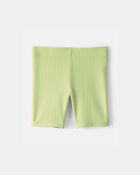 Toddler Girl Ribbed Bike Shorts - Green, image 2 of 4 slides
