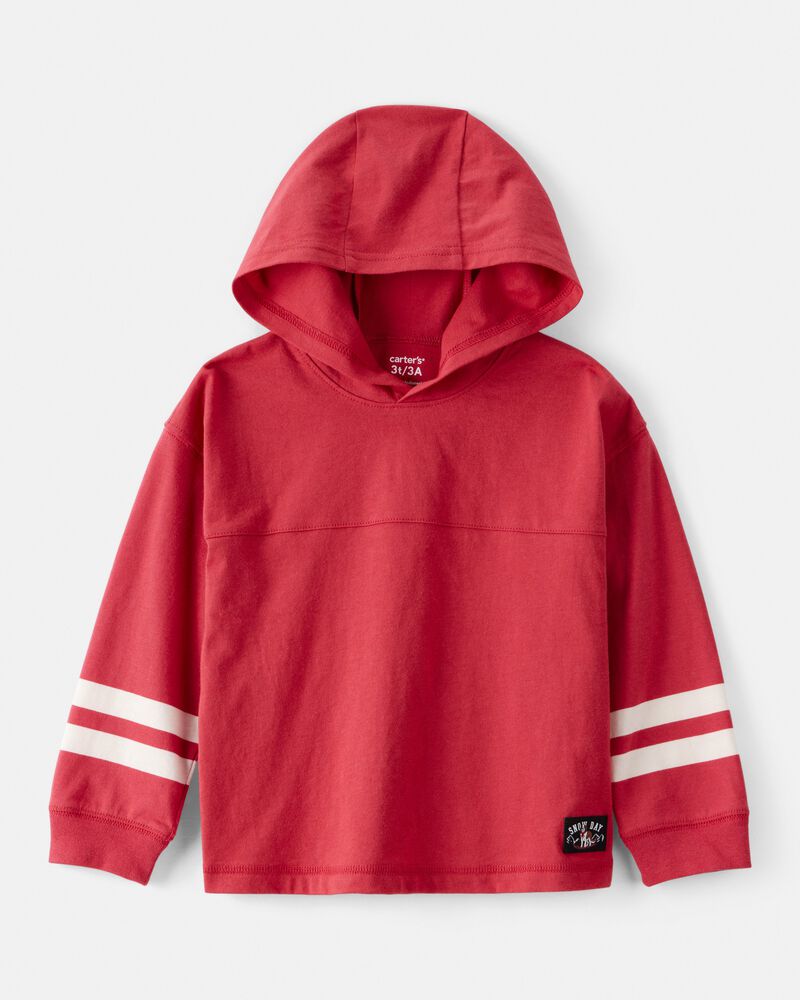 Toddler Boy Hooded Top - Red, image 1 of 4 slides