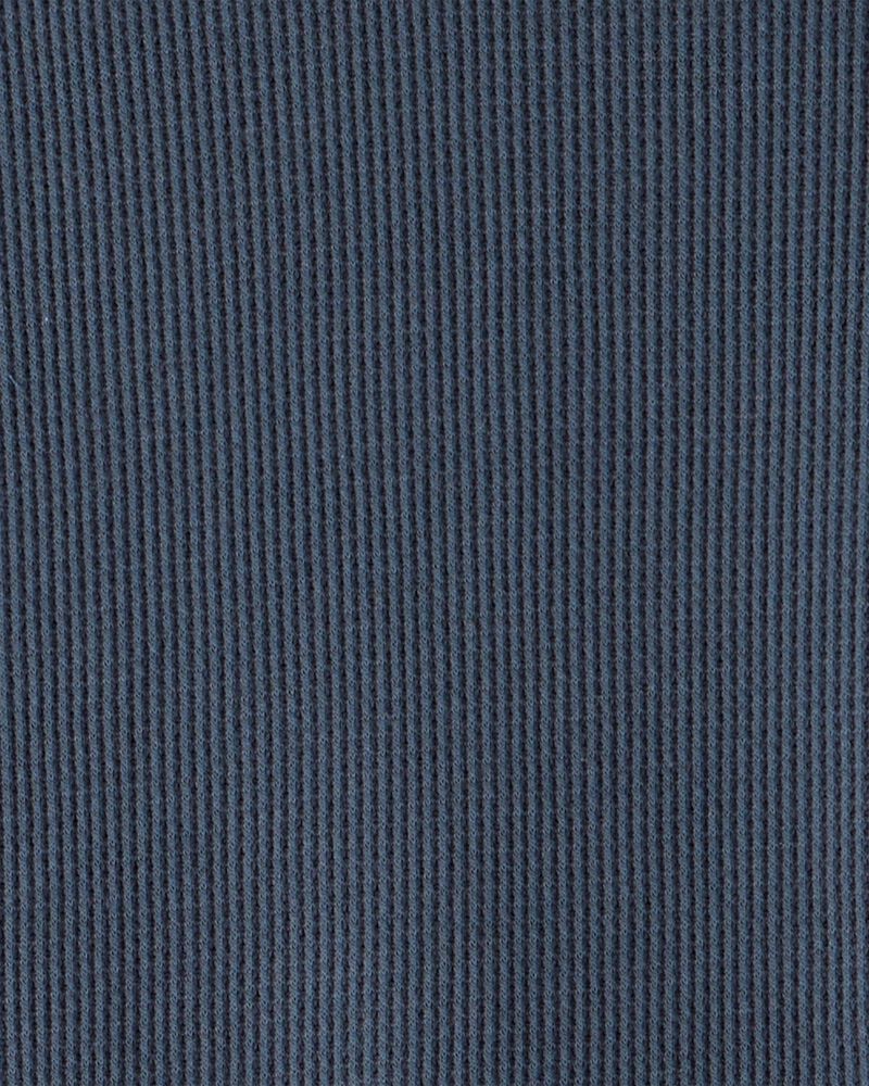 Boys Solid Thermal Long-Sleeve Tee - Navy, image 2 of 3 slides